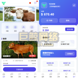 多语言养殖投资系统/养牛投资返利/签到/前端VUE巨鲸源码-巨鲸网络巨鲸网络-AC